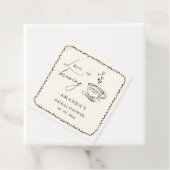 Simple Love is Brewing Coffee Bridal Shower  フェイバータグ (インサイチュ)