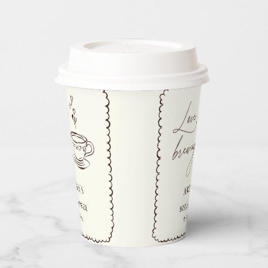 Simple Love is Brewing Coffee Bridal Shower  紙コップ (左)
