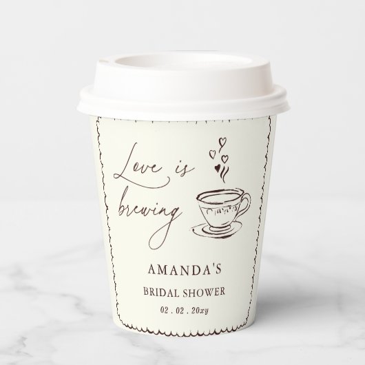 Simple Love is Brewing Coffee Bridal Shower  紙コップ (裏面)