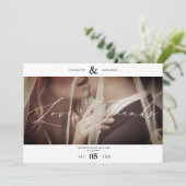 Simple Love & Thanks Custom Photo Couple Wedding (スタンド正面)