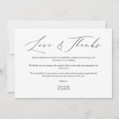 Simple Love & Thanks Custom Photo Couple Wedding (裏面)