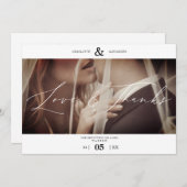 Simple Love & Thanks Custom Photo Couple Wedding (正面/裏面)