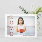 Simple Love Valentine's Dayフォトフラットカード シーズンカード (スタンド正面)