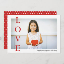 Simple Love Valentine's Dayフォトフラットカード シーズンカード