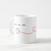 Simple Love Words Coffee Mug – Romantic Gift for C コーヒーマグカップ (正面左)