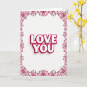 Simple Love You Floral Card カード (黄色い花)