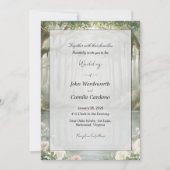 Simple Lovely Swan Couples Beautiful Wedding  招待状 (正面)