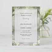 Simple Lovely Swan Couples Beautiful Wedding  招待状 (スタンド正面)