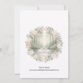 Simple Lovely Swan Couples Beautiful Wedding  招待状 (裏面)