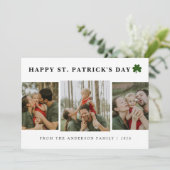 Simple lucky shamrock st. Patrick's Day 3 Photo シーズンカード (スタンド正面)
