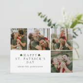 Simple lucky shamrock st. Patrick's Day 4 Photo シーズンカード (スタンド正面)
