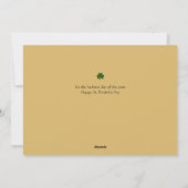 Simple lucky shamrock st. Patrick's Day 4 Photo シーズンカード (裏面)