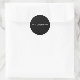 Simple Luxury Black & White Minimal Boutique ラウンドシール