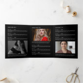 Simple Luxury Black & White Minimal Boutique 三つ折りカード (内部)