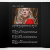 Simple Luxury Black & White Minimal Boutique 三つ折りカード (内部中)