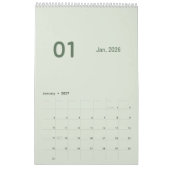 Simple Luxury calendar カレンダー (1月 2027)