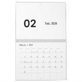 Simple Luxury calendar カレンダー (2月 2027)