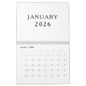 Simple Luxury Design Calendar カレンダー (1月 2026)