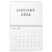 Simple Luxury Design Calendar カレンダー (1月 2027)
