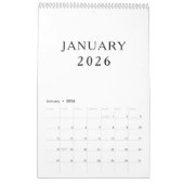 Simple Luxury Design Calendar カレンダー (1月 2026)