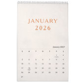 Simple Luxury Design Calendar カレンダー (1月 2027)