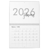 Simple Luxury Design Calendar カレンダー (2月 2026)