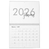 Simple Luxury Design Calendar カレンダー (2月 2027)