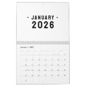 Simple Luxury Design Calendar カレンダー (1月 2027)