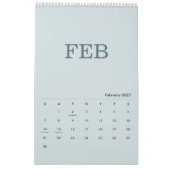 Simple Luxury Design Calendar カレンダー (2月 2027)