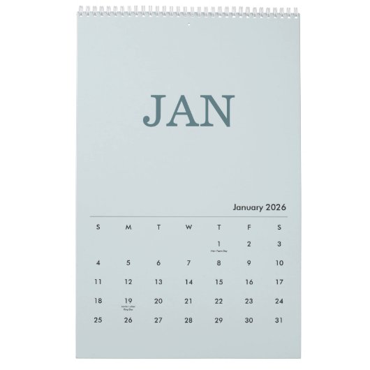 Simple Luxury Design Calendar カレンダー (1月 2026)