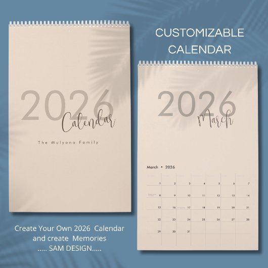 Simple Luxury Design Calendar カレンダー