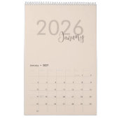 Simple Luxury Design Calendar カレンダー (1月 2027)