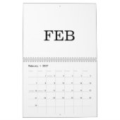 Simple Luxury Design Calendar カレンダー (2月 2027)