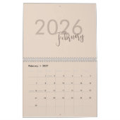 Simple Luxury Design Calendar カレンダー (2月 2027)