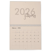 Simple Luxury Design Calendar カレンダー (2月 2026)