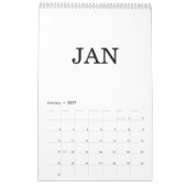 Simple Luxury Design Calendar カレンダー (1月 2027)