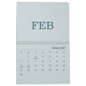 Simple Luxury Design Calendar カレンダー (2月 2027)