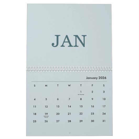 Simple Luxury Design Calendar カレンダー (1月 2026)