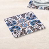 simple madhubani painting スクエアペーパーコースター (アングル)