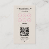 Simple Makeup Artist Stylist Loyalty Sand Pink 名刺 (裏面)