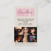 Simple Makeup Artist Stylist Loyalty Sand Pink 名刺 (正面)