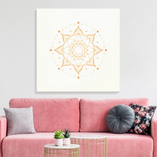 Simple Mandala Wall Art | Minimalist S Geomet キャンバスプリント