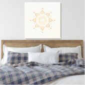 Simple Mandala Wall Art | Minimalist S Geomet キャンバスプリント (インサイチュ (寝室))