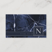 Simple Marble Monoarm BlueおよびWhite Std ID672 名刺 (正面)