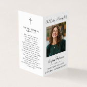 Simple Memorial Funeral 2 Photo Folder Prayer Card (外部)