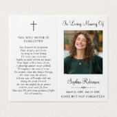 Simple Memorial Funeral 2 Photo Folder Prayer Card (外部フラット)