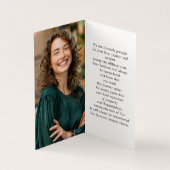 Simple Memorial Funeral 2 Photo Folder Prayer Card (内部)