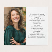 Simple Memorial Funeral 2 Photo Folder Prayer Card (内部フラット)