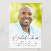 Simple Memorial Funeral Celebration of Life Photo プログラム (正面)