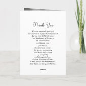 Simple Memorial Funeral Photo Sympathy Remembrance カード (裏面)